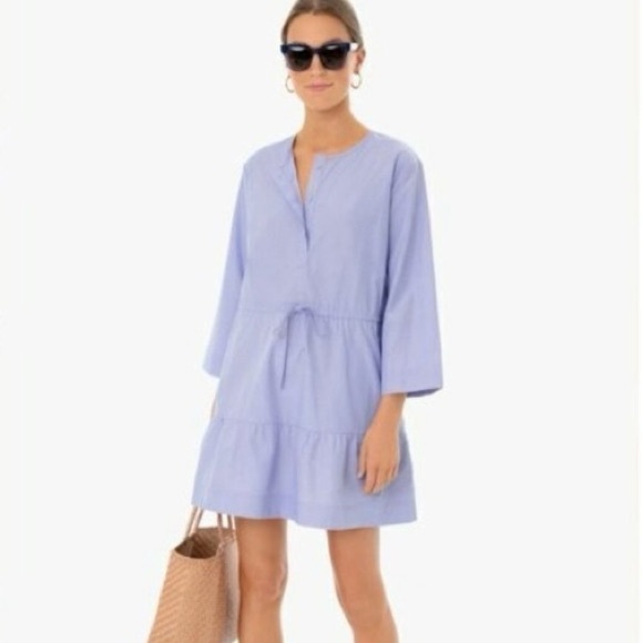 Tuckernuck Lucy dress Pomander Place Light Blue long sleeve women’s size xxxl